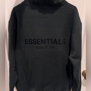 Essentials Fear of God Stretch Limo Black Hoodie size M